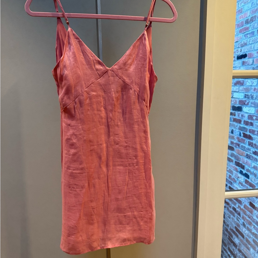 Zara Coral Pink slip dress